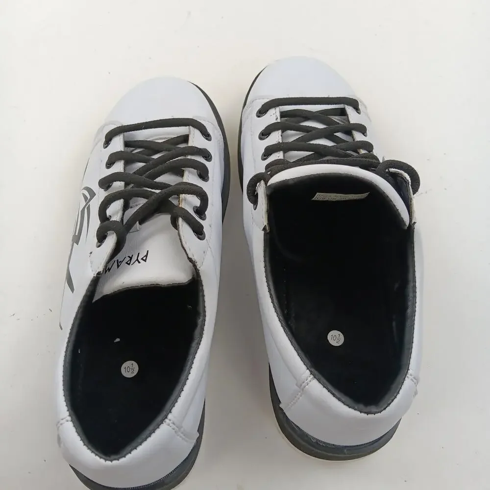Pyramid Action Tribal Shoes Mens Size 10.5 White Bowling Sneakers Low Top